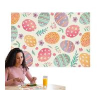 Happy Easter - Bunny Egg Carrot Easter Placematss | Bunny Eggs Easters Placematss | Kitchen Spring and Winter Easters Decorations for Parties Kitchen Dining Decoration | Eggs Place