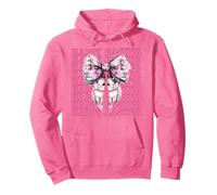 Happy Easter Bunny Rabbit Girl Coquette Bow Ruban Rose Sweat à Capuche