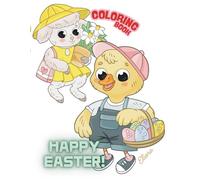 Happy Easter Coloring Book for All Ages: Features the adorable animal illustrations with curated color suggestions, offering a creative celebration of spring.