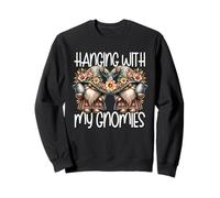 Happy Easter Graphic for Women and Kids Floral Spring Gnomes Sweatshirt