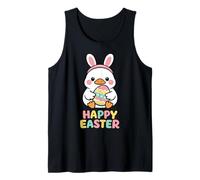 Happy Easter Kawaii Canard Lapin Mignon Oeuf Printemps Dessin animé Enfants Débardeur