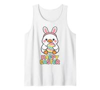 Happy Easter Kawaii Canard Lapin Mignon Oeuf Printemps Dessin animé Enfants Débardeur