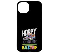 Happy Easter Monster Truck Panier de ramassage pour garçon Violet Coque pour iPhone 15 Plus