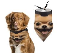 Happy Écharpe de Poméranie à poils courts pour animal domestique - Amusante et réglable - Lavable - Décoratif - Triangle - Bandanas pour chiens de taille moyenne - Pour animal domestique - Usage