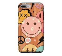 Happy Face Daisy Peace Collage Graphique Coque pour iPhone 7 Plus/8 Plus
