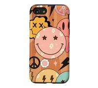 Happy Face Daisy Peace Collage Graphique Coque pour iPhone SE (2020) / 7/8