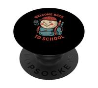 Happy Face Tenue de Professeur pour Femme Inscription Welcome Back to School PopSockets PopGrip Adhésif