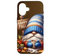 Happy Fall Coffee GNOME with Hot Cocoa Mug and Autumn Vibes Coque pour iPhone 16