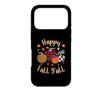 Happy Fall Y'all Léopard Citrouille Saison Automne Femmes Filles Coque pour iPhone 17 Pro