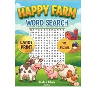 Happy Farm Word Search: 100 Fun Puzzles for Kids Ages 8-12