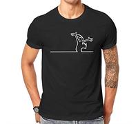 Happy Fashion Tshirts La Linea The Line Osvaldo Cavandoli TV Men Style Pure Cotton Streetwear T Shirt Round Neck Big Size Black