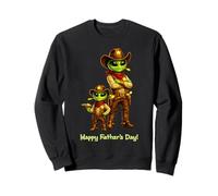 Happy Father's Day - Alien Cowboy Funny Cool Dad Gift Sweatshirt