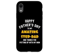 Happy Father's Day, Thanks for Putting up... Funny Step Dad Coque pour iPhone XR