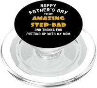 Happy Father's Day, Thanks for Putting up... Funny Step Dad PopSockets PopGrip pour MagSafe