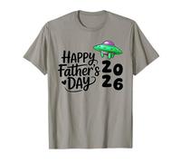Happy Father's Day UFO Moon Alien Dad Design T-Shirt
