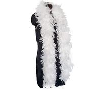 Happy Feather Boa en plumes Chandelle pour femme 22,9 m 80 g 80g blanc