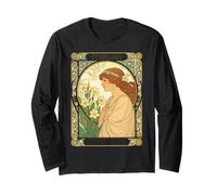 Happy February Birthday Primrose Fleurs Art Nouveau Manche Longue