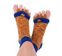 Happy Feet Chaussettes originales d'alignement des pieds avec Séparateur d'orteils ORANGE/BLEU M