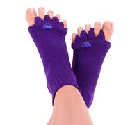 Happy Feet Chaussettes originales d'alignement des pieds avec Séparateur d'orteils VIOLET M