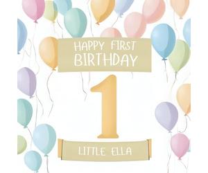 Happy First Birthday, Little Ella (the perfect personalized first birthday book for little baby Ella)