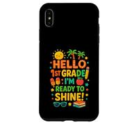 Happy First Day of School Hello 1st Grade I'm Ready to Shine Coque pour iPhone XS Max