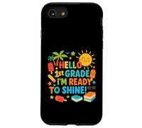 Happy First Day of School I'm Ready to Shine Hello 1st Grade Coque pour iPhone SE (2020) / 7 / 8