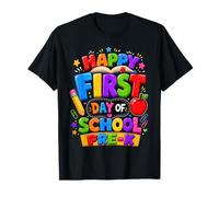 Happy First Day Pre-K Back to School Teacher Apple T-Shirt