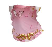 Happy Flowers And Butterflies With Golden Cursive Script (1) Bandeau Imprimé Bandeau, Serviette Homme et Femme, Masque de Sport Multifonctionnel