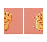 Happy Foot Étui de passeport ultra fin en cuir synthétique pour documents de voyage compact de qualité supérieure pour passeport international américain pour homme et femme