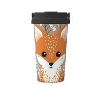 Happy Fox Bouteille isotherme avec imprimé pour café portable