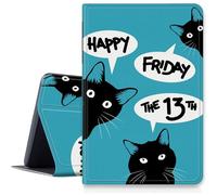 Happy Friday Cat Coque pour Samsung Galaxy Tab S6 Lite 10,4" 2024/2022/2020 (SM-P620/P610/P613/P615), étui pliable en cuir synthétique résistant aux chocs avec fonction veille/réveil automatique pour