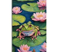 Happy Frog: Notebook for school, squared office notebook: 110 pages for writing down the most important information, notes, a painted picture of animals. Painted animals