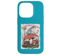 Happy Frog on Champignon Cottagecore Cute Toadstool Art Coque pour iPhone 14 Pro