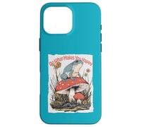 Happy Frog on Champignon Cottagecore Cute Toadstool Art Coque pour iPhone 16 Pro Max