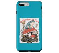 Happy Frog on Champignon Cottagecore Cute Toadstool Art Coque pour iPhone 7 Plus/8 Plus