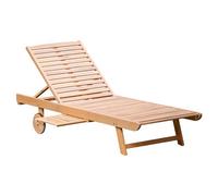 Happy Garden Bain de Soleil Pliant en Acacia KANAWA avec Tablette coulissante