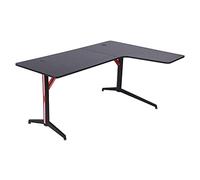 Happy Garden Bureau d'angle Gamer Nina. Bureau d'angle pour PC Gaming Noir. Table Informatique Gaming avec Pieds en métal Noir.