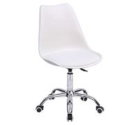 Chaise De Bureau Réglable En Hauteur Blanche Anne Blanc