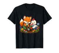 Happy Garden Friends Renard et Poulet pour Enfants T-Shirt