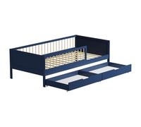 Lit Pour Enfant 190x90cm Bleu Foncé Avec Tiroirs Adam Bleu