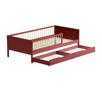 Lit Pour Enfant 190x90cm Terracotta Avec Tiroirs Adam Orange