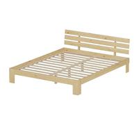 Happy Garden Lit FINN en Bois de pin 160x200cm avec tête de lit et sommier à Lattes