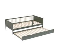 Happy Garden Lit gigogne en Bois Vert Adam, Couchage supplémentaire avec sommier à Lattes, rangeable sous sommier Principal