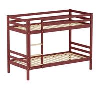 Happy Garden Lit superposé Enfant 190x90 cm Ambre Terracotta - Structure en pin - Sommier à Lattes Inclus