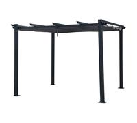 Pergola autoportante 3 × 3m CASSIS grise - structure aluminium Happy Garden