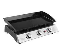 HAPPY GARDEN Plancha au gaz SÉVILLE 3 brûleurs 7,5kW Noir G