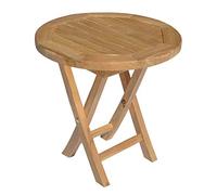 Happy Garden Table d'appoint Ronde en Teck 50cm Lombok