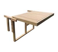 Happy Garden Table de Balcon Rabattable en Acacia SUMBA - Design rectangulaire, 2 Places, Ajustable en Hauteur, résistant UV pour Un Usage Durable