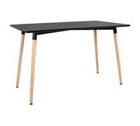 Table Rectangulaire 120 × 70cm Noire Pia Noir