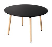 Happy Garden Table Ronde Martha 120cm Noire. Table de Salle à Manger Ronde de Style scandinave pour 4 Personnes.